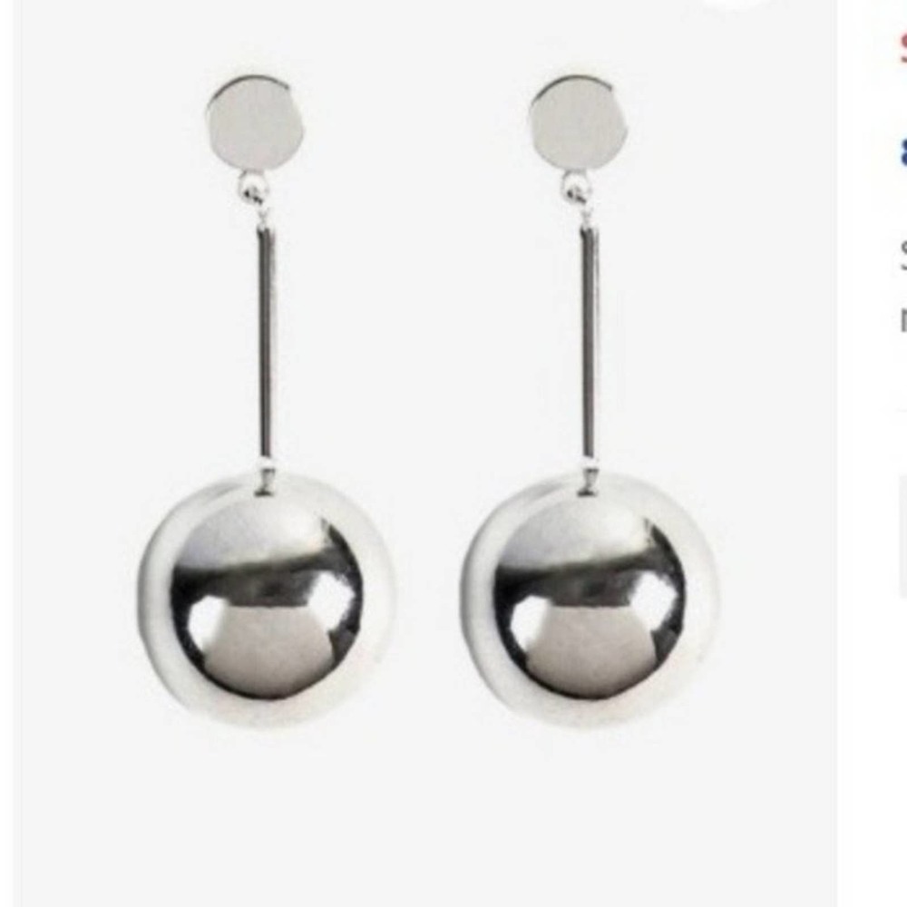 Ava Metal Ball Drop Earrings NEW